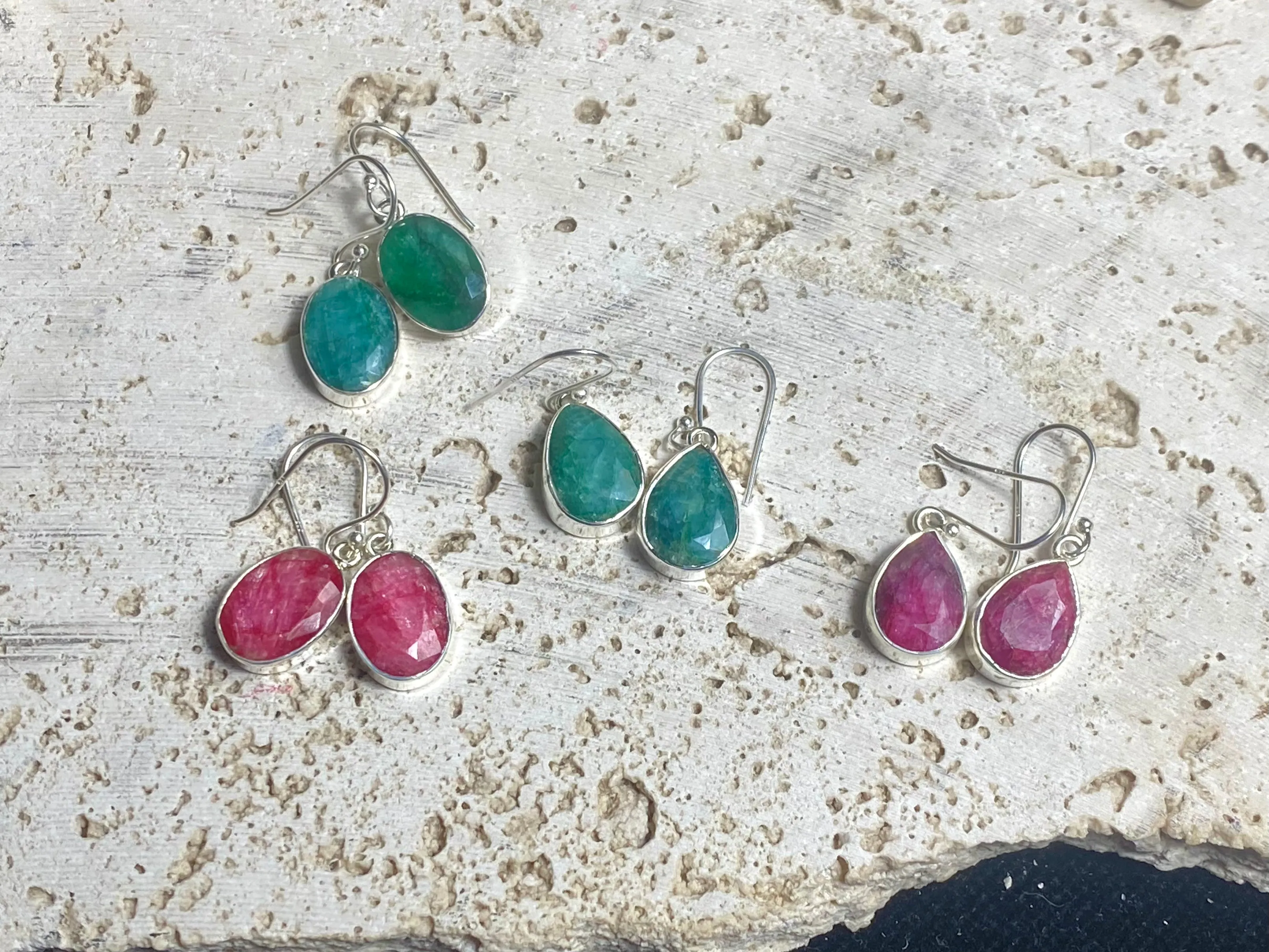 Ruby and Emerald Earrings