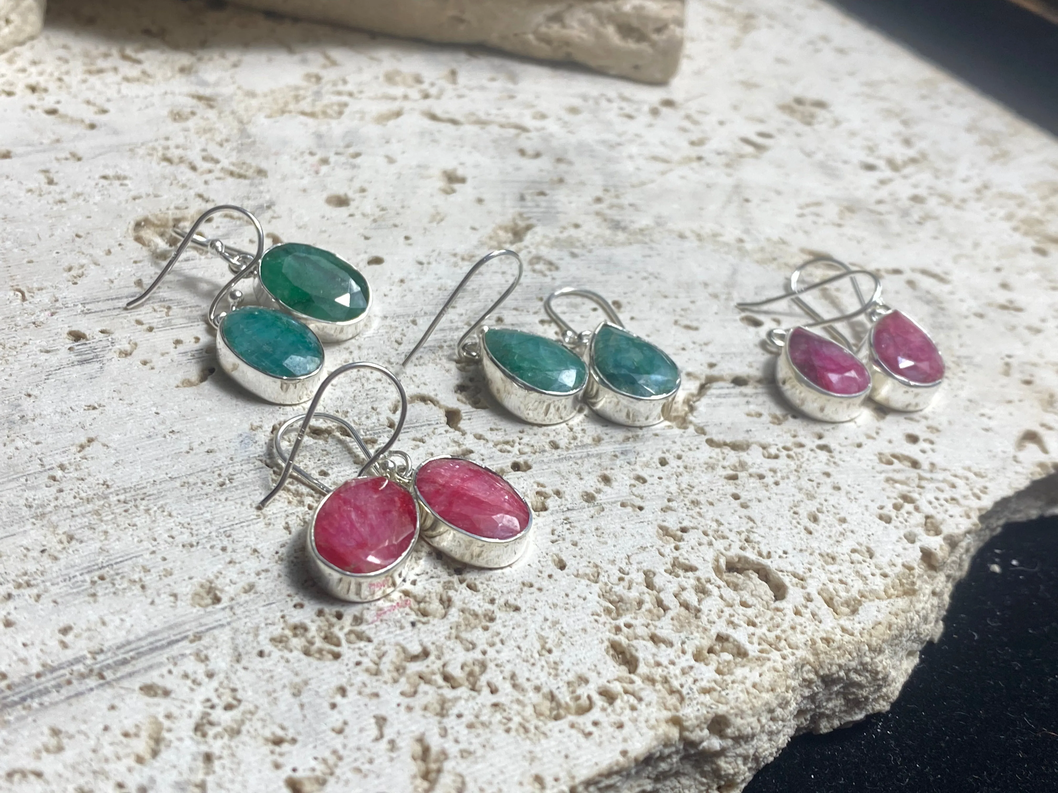 Ruby and Emerald Earrings