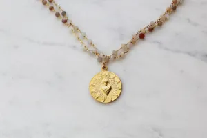 Sacred Heart Moonstone Necklace