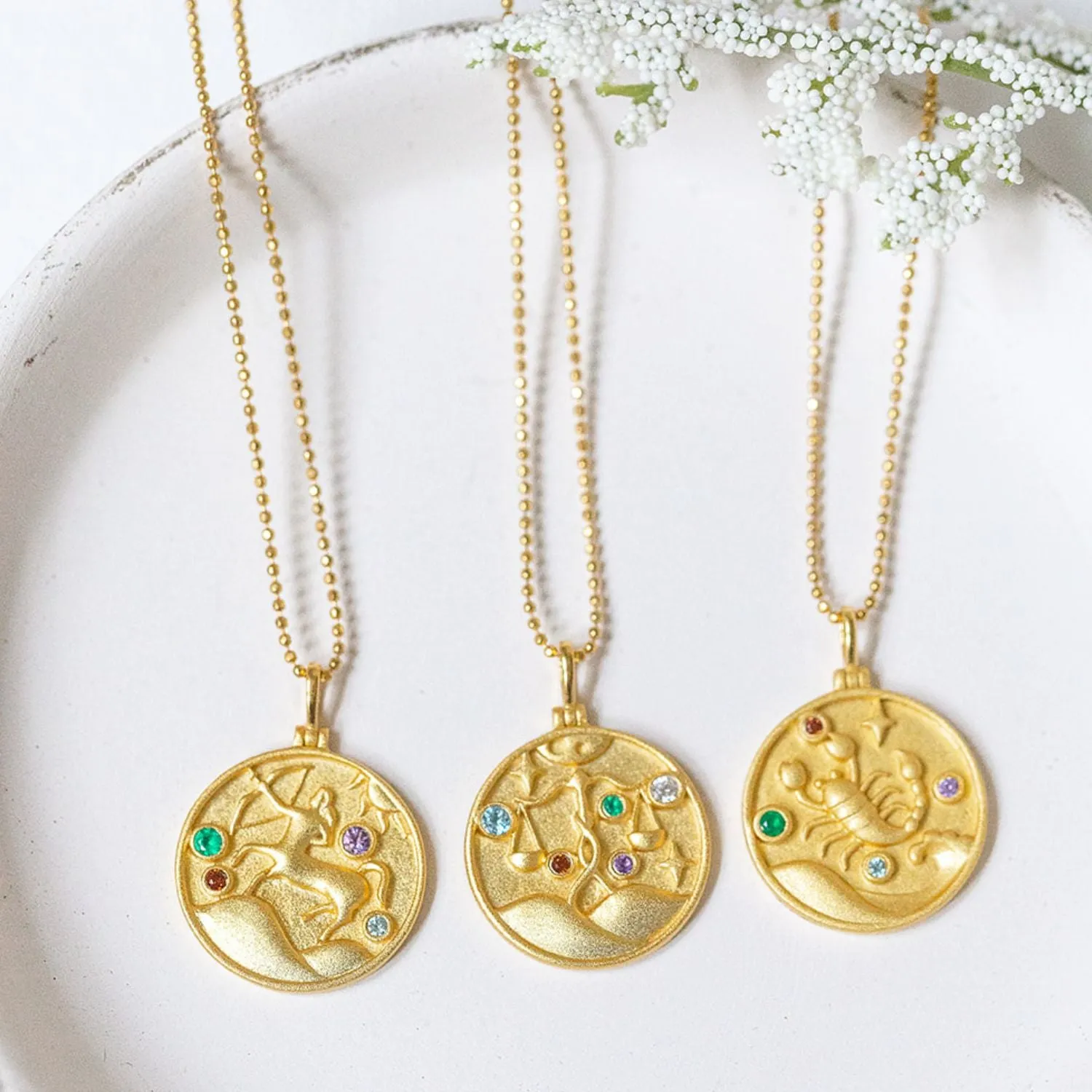 Sagittarius Zodiac Mantra Necklace