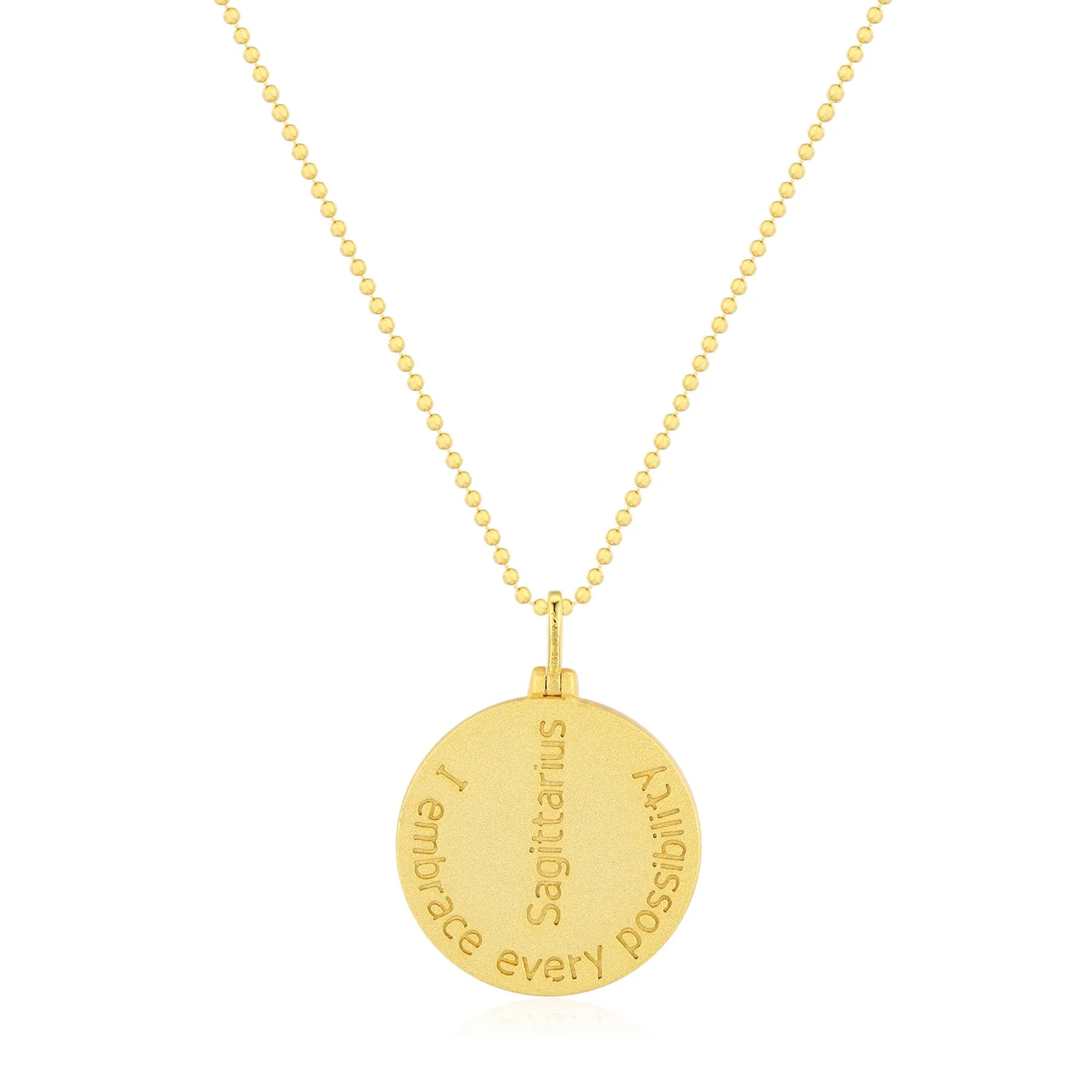 Sagittarius Zodiac Mantra Necklace