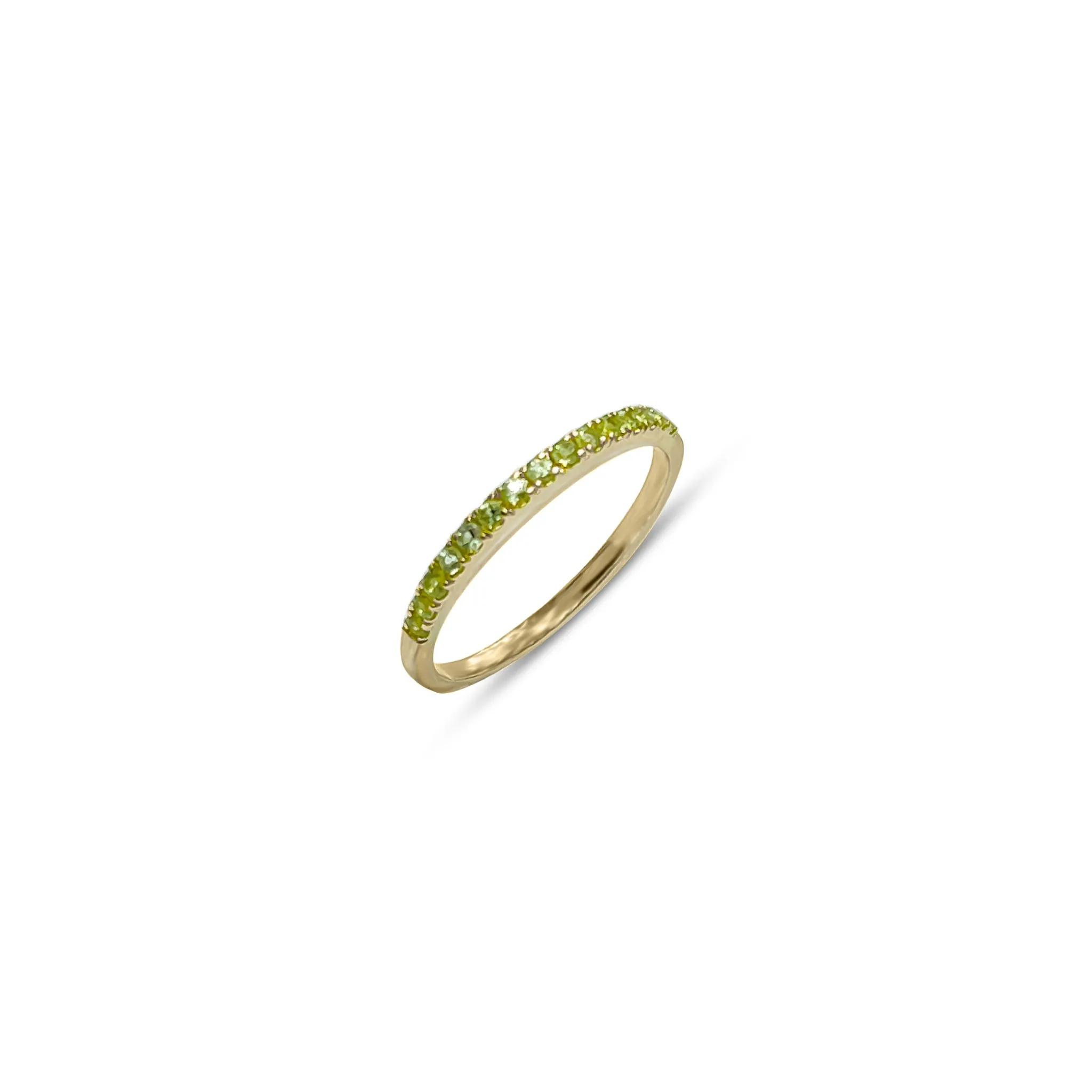 Sana, Half Eternity Peridot 14k Gold Ring