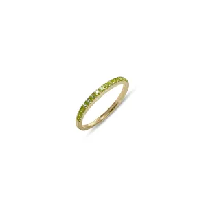 Sana, Half Eternity Peridot 14k Gold Ring