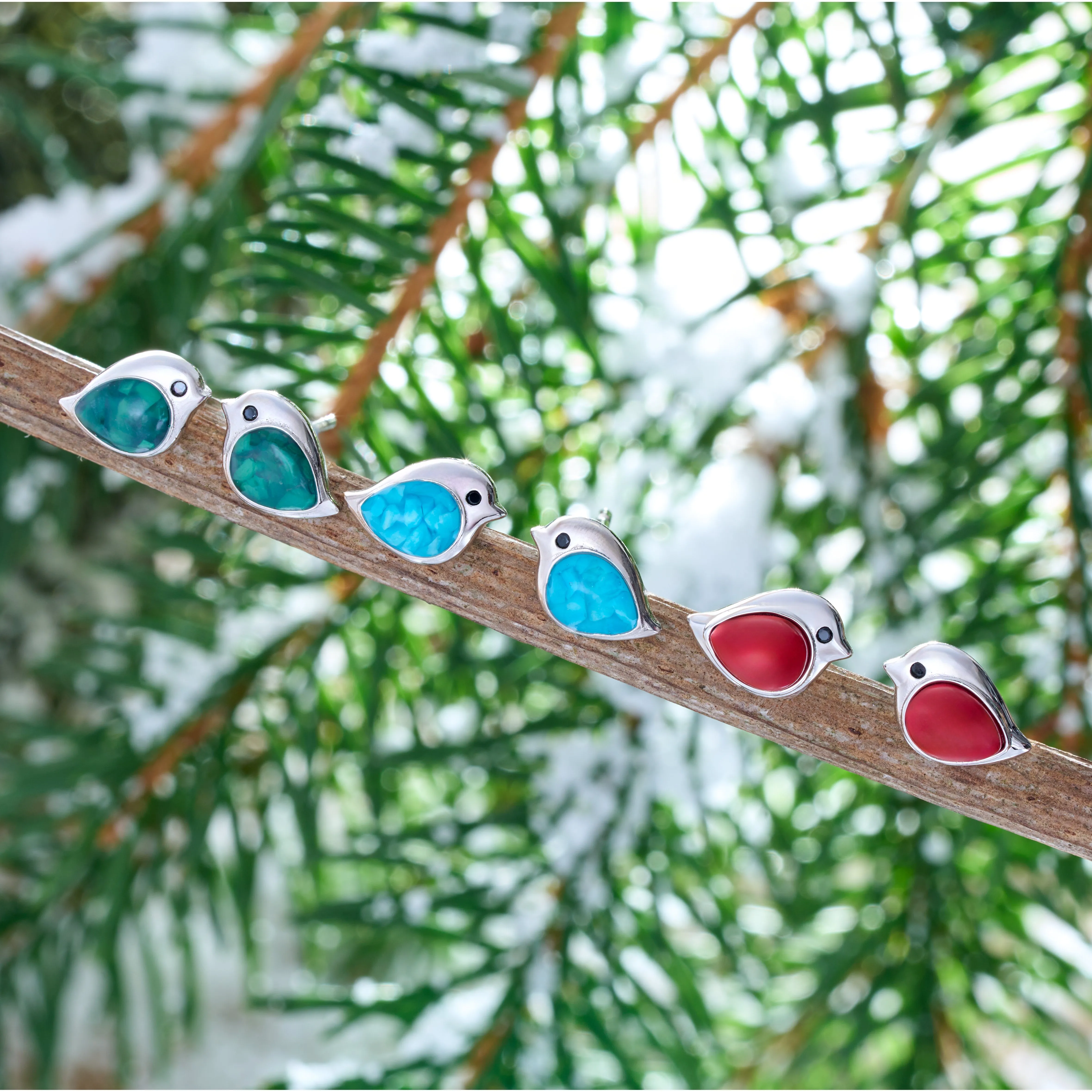 Seasonal Sterling Silver Birdie Studs Bundle