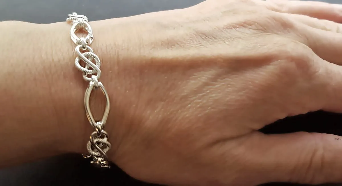 Silver Celtic Knot Bracelet, Infinity