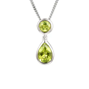 Silver Peridot Necklace