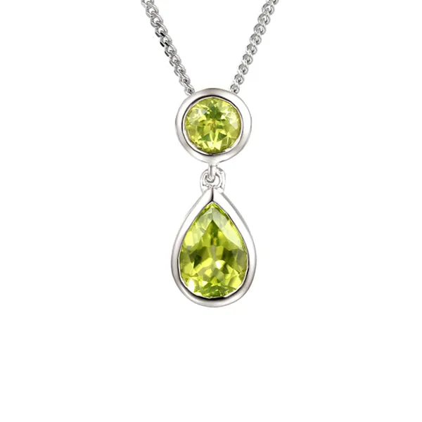 Silver Peridot Necklace