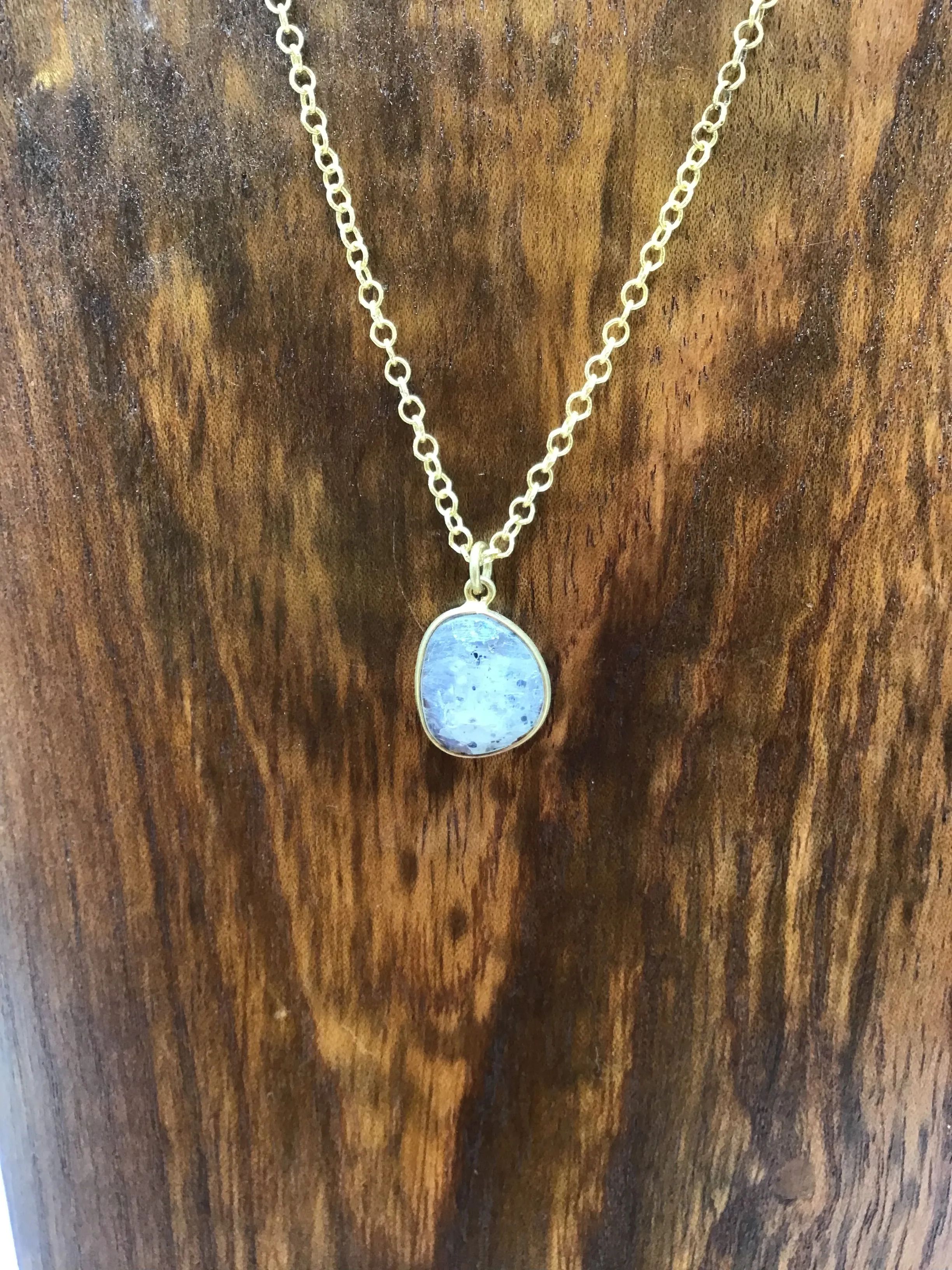 Speckled moonstone necklace