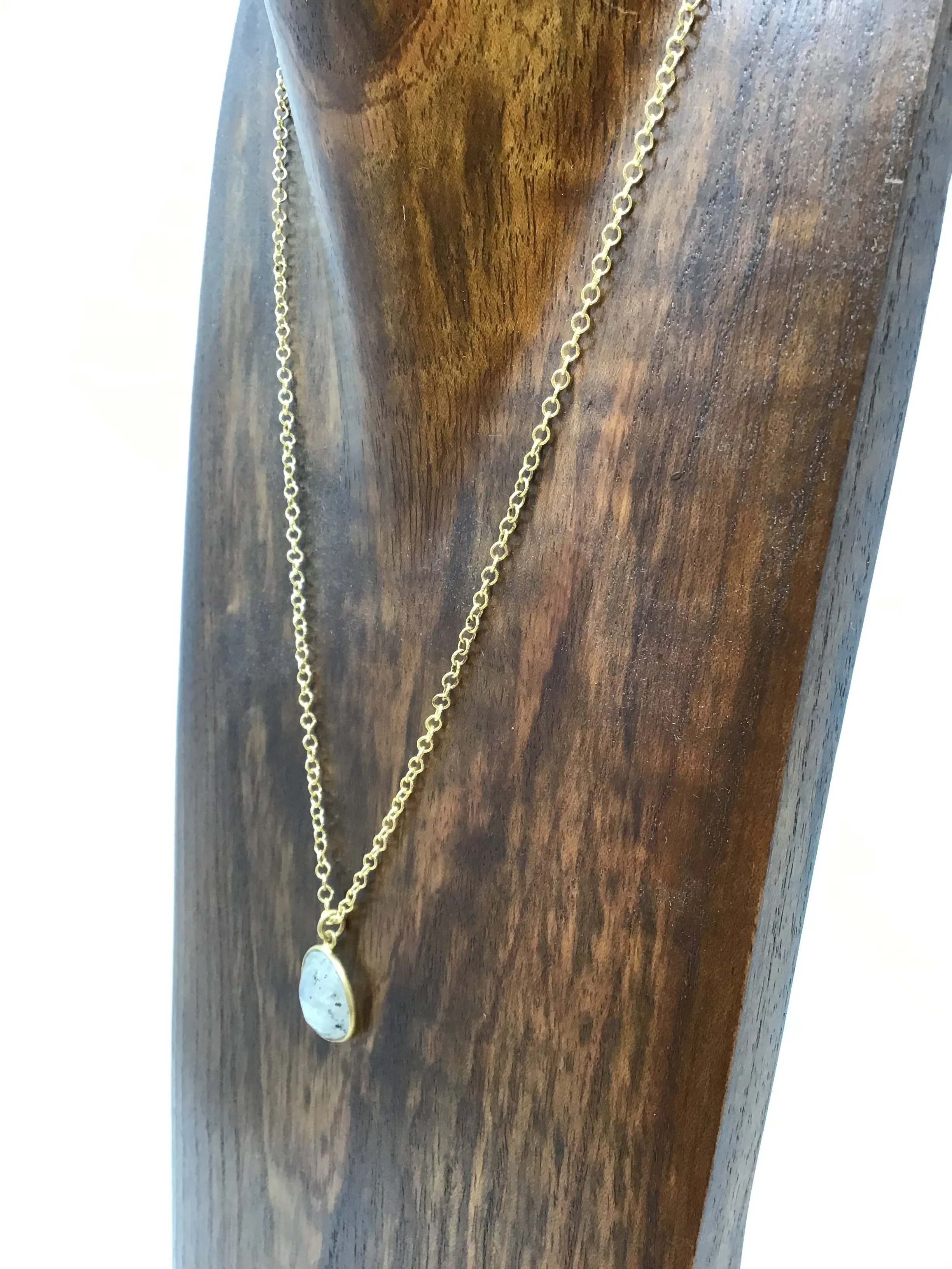 Speckled moonstone necklace