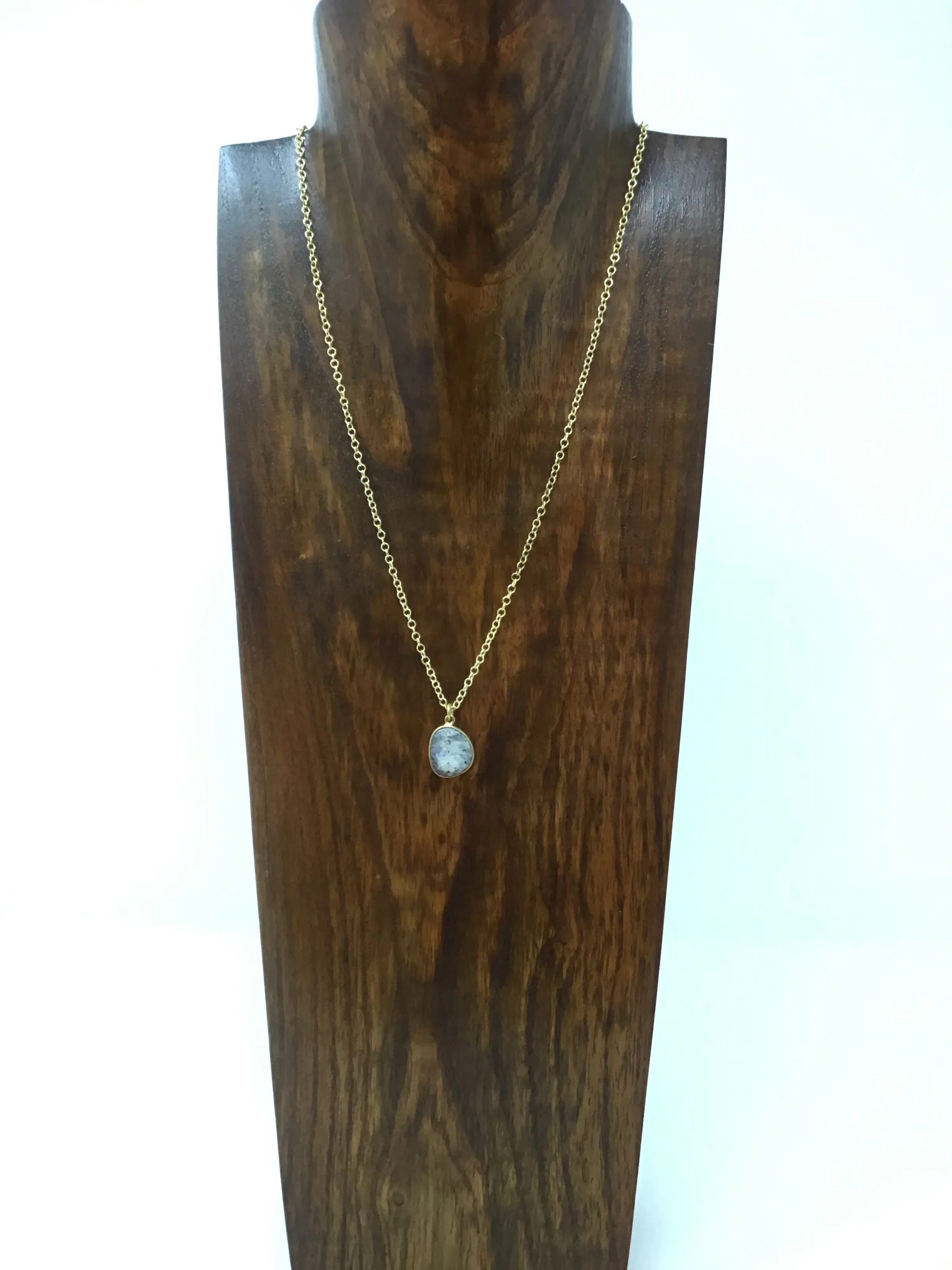 Speckled moonstone necklace