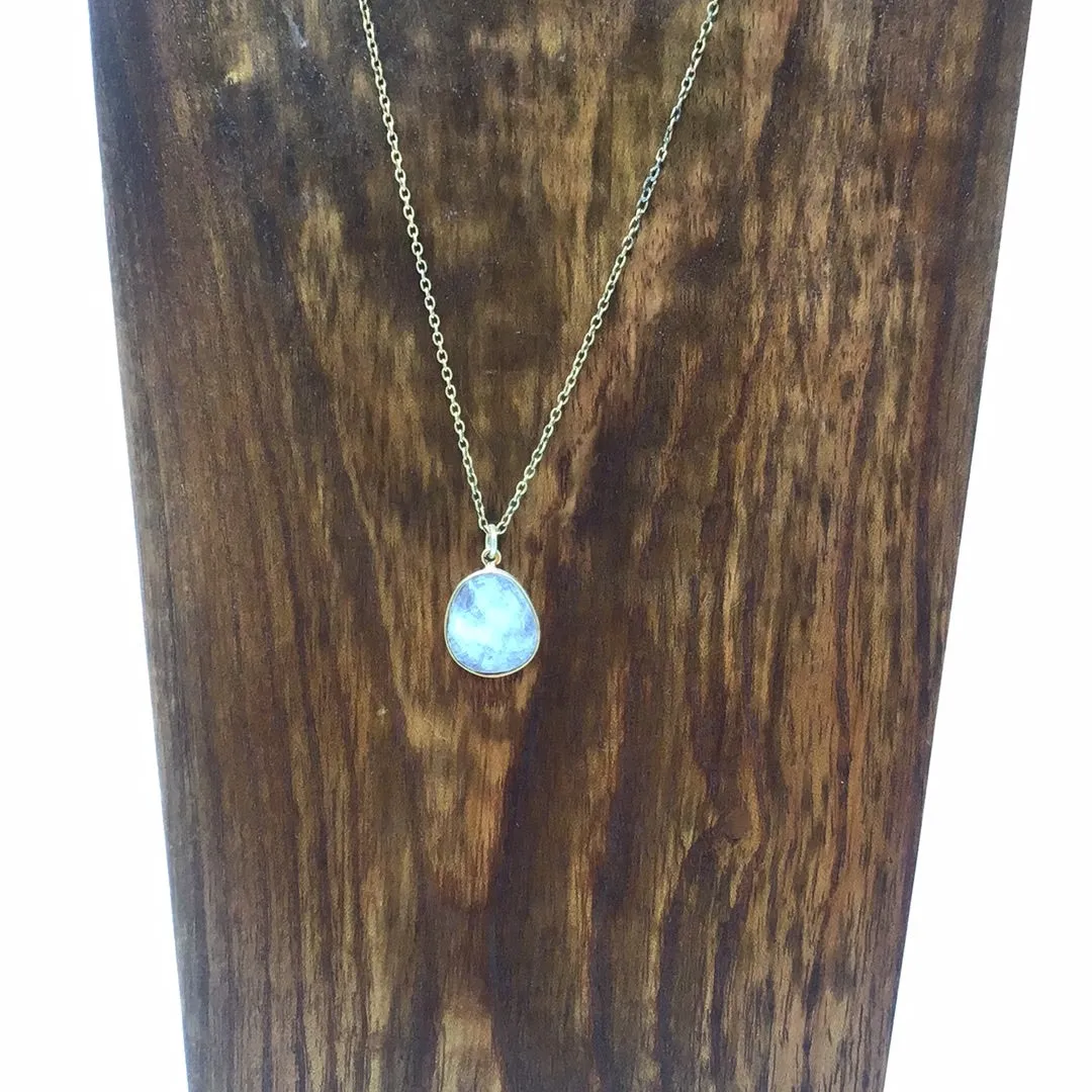 Speckled moonstone necklace