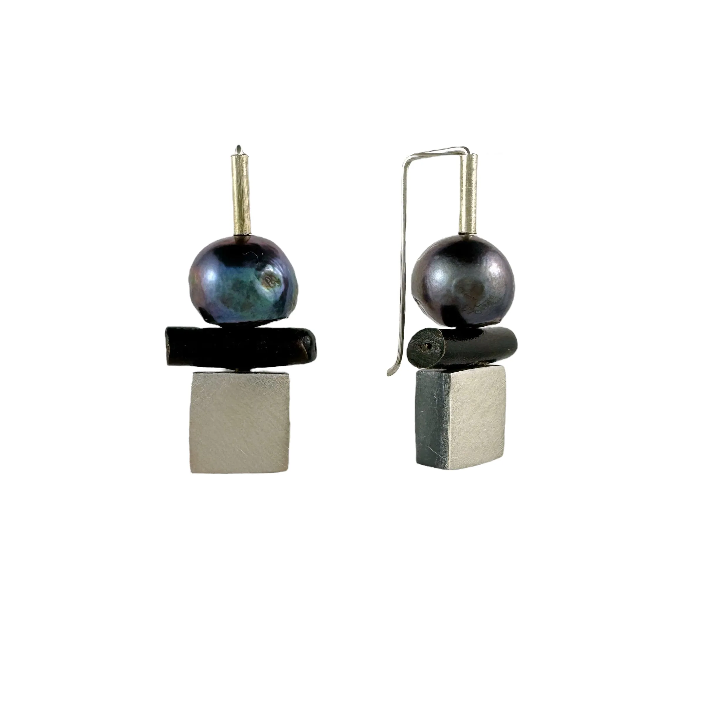 Square Black Earrings - Ari Athans