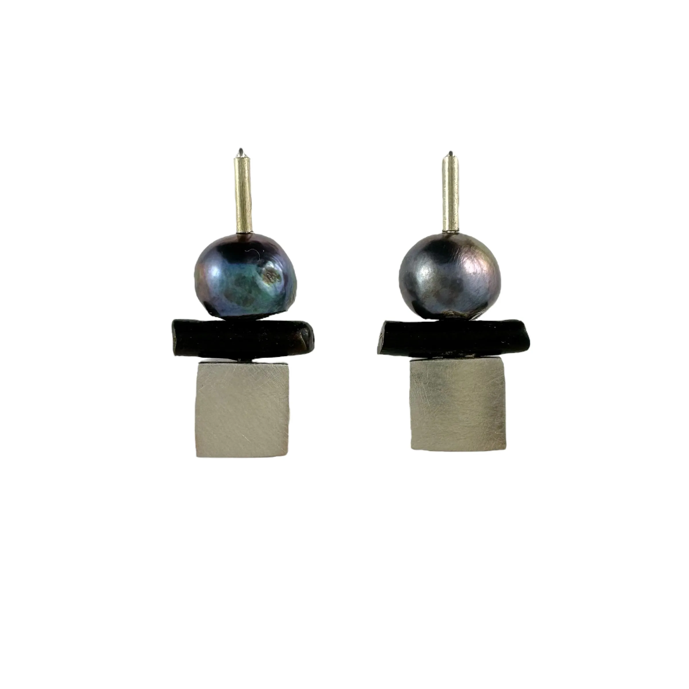 Square Black Earrings - Ari Athans