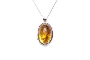 Statement Oval Amber Pendant