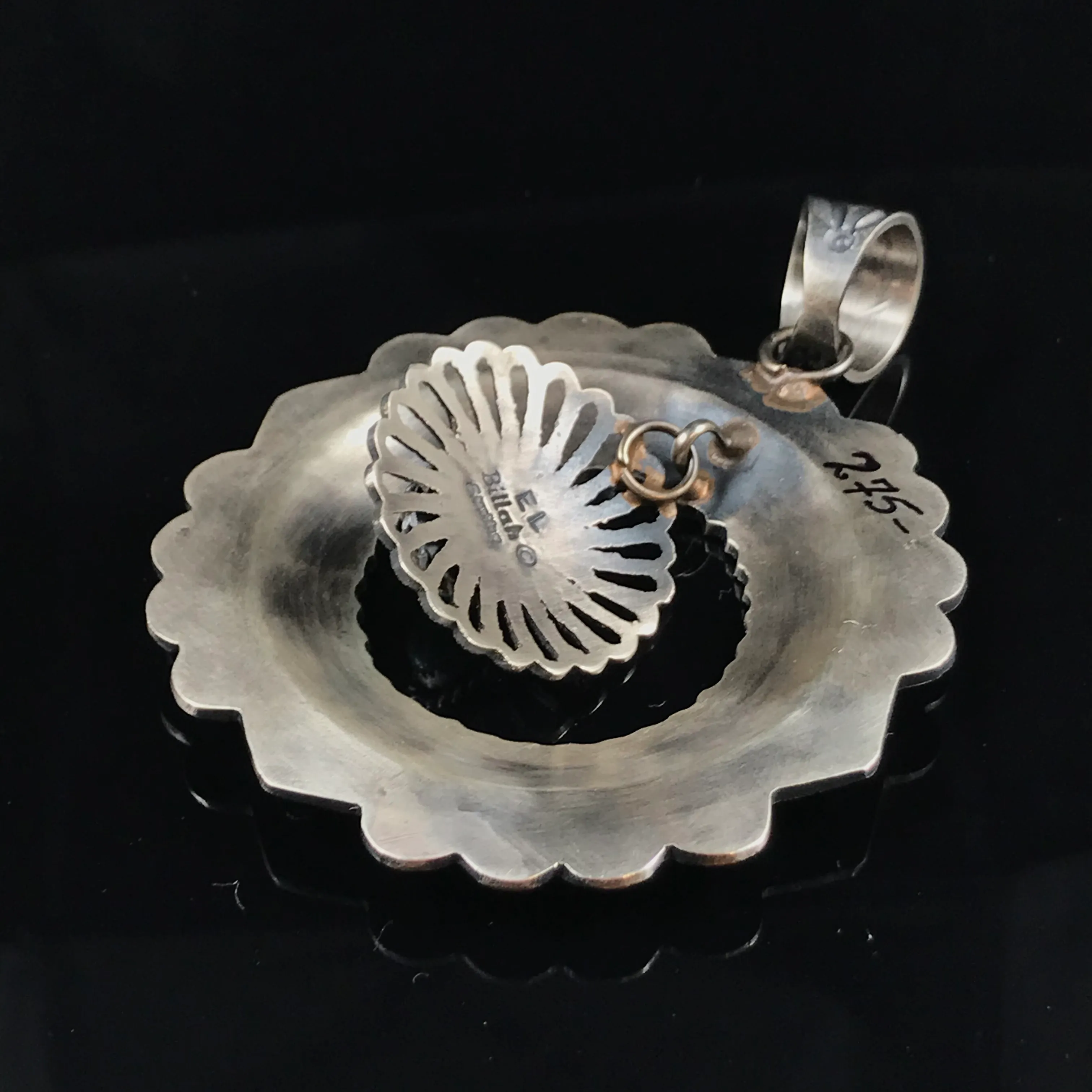 Sterling Silver & Turquoise Medallion Pendant