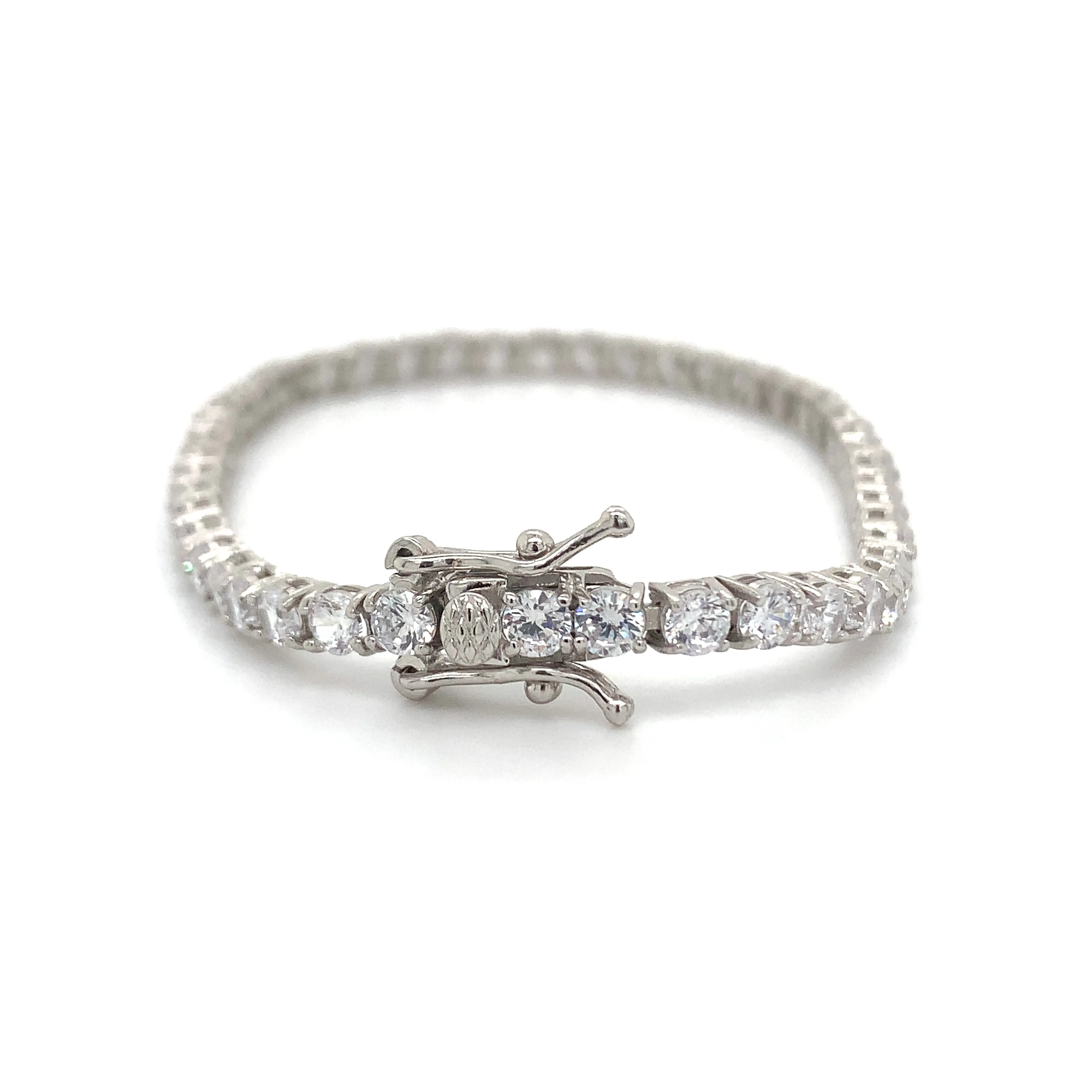 Sterling Silver Cz Tennis Bracelet