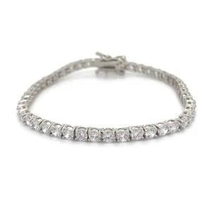 Sterling Silver Cz Tennis Bracelet