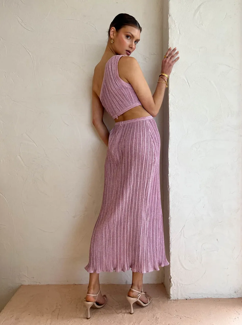Suboo Mars Sleeveless Cutout Maxi Dress in Pink