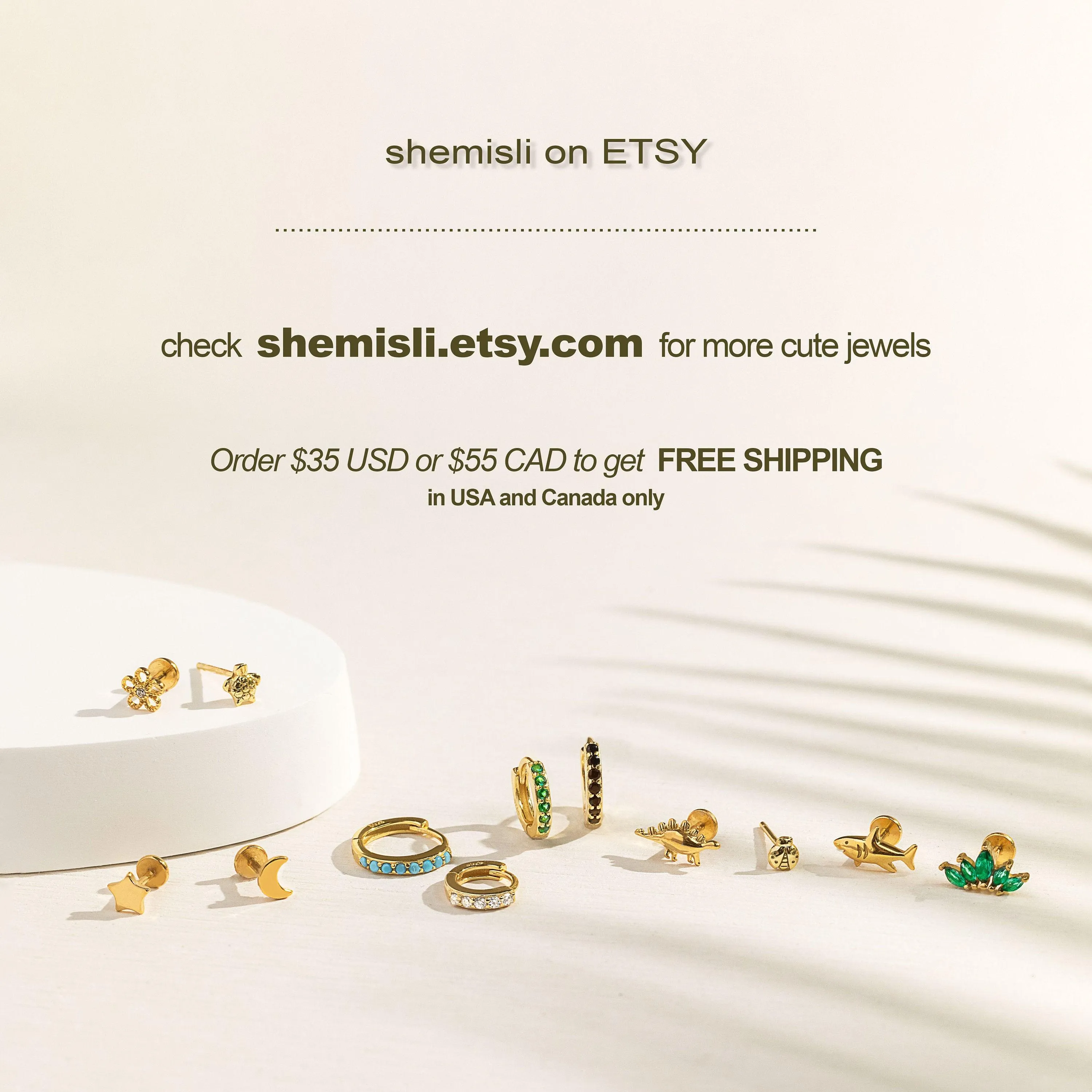 Sun Drop Hoop Earrings, Huggies, Gold, Silver SHEMISLI - SH167 (plain hoop), SH620 (cz hoop)