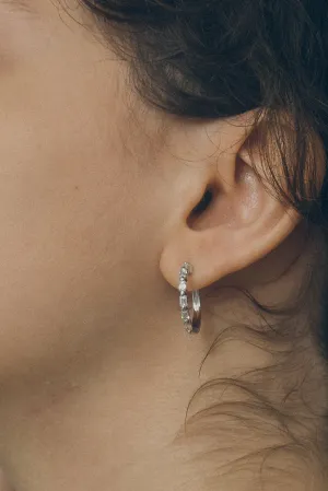 The Emerald Cut Multiple Diamond Hoops