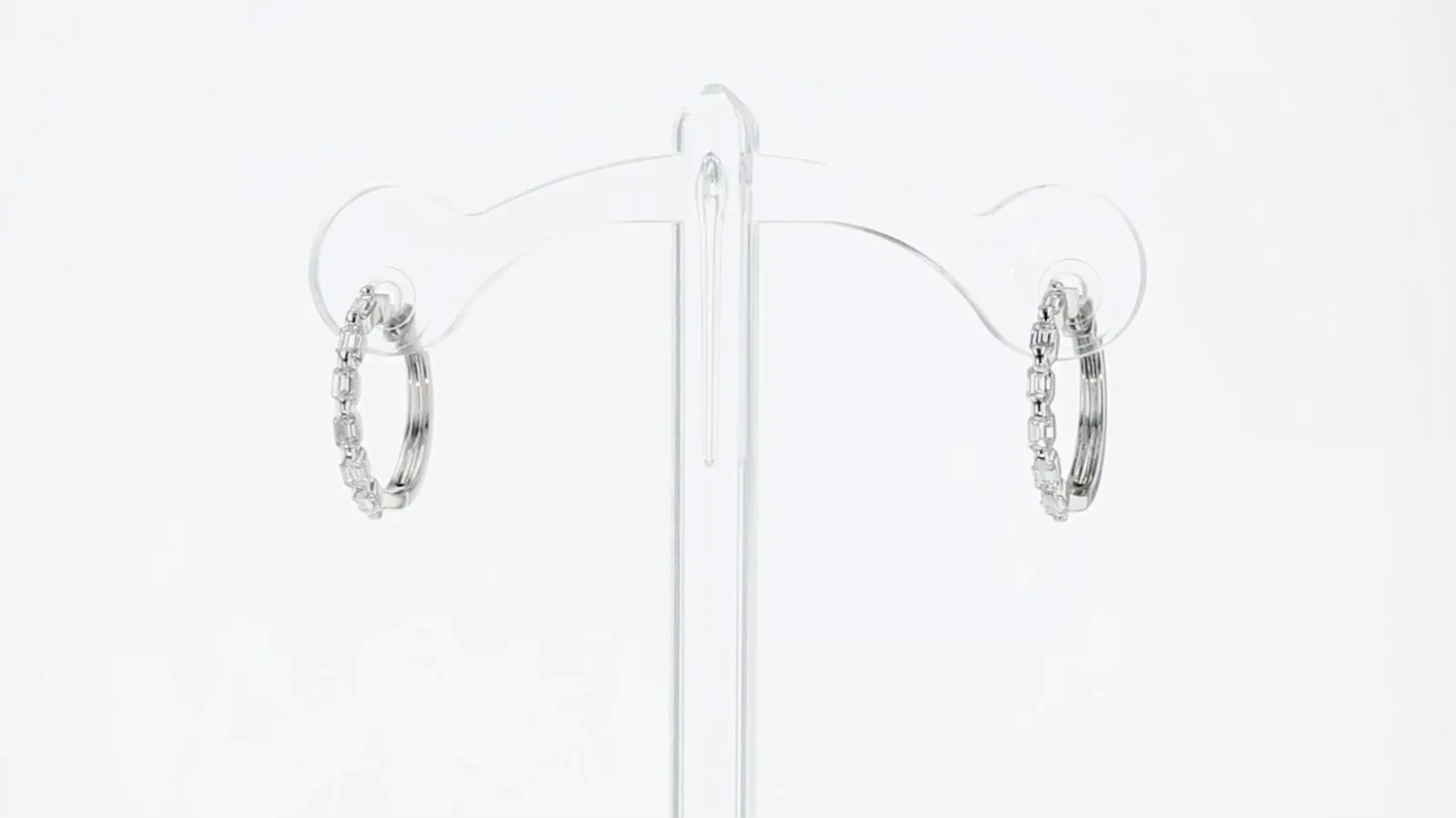 The Emerald Cut Multiple Diamond Hoops