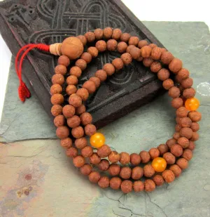 Tibetan Seed and Amber Copal Mala