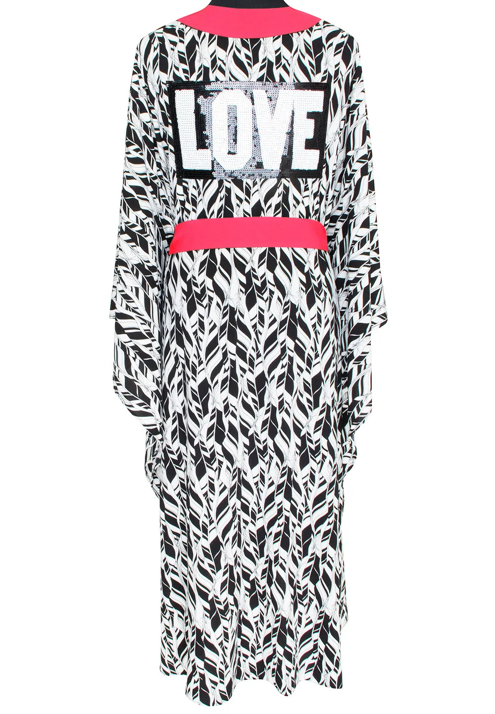 Tulum – Feathers Kimono Love (Neon Coral)