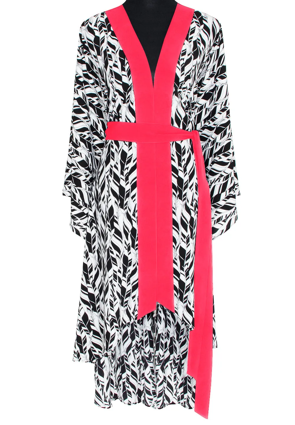 Tulum – Feathers Kimono Love (Neon Coral)