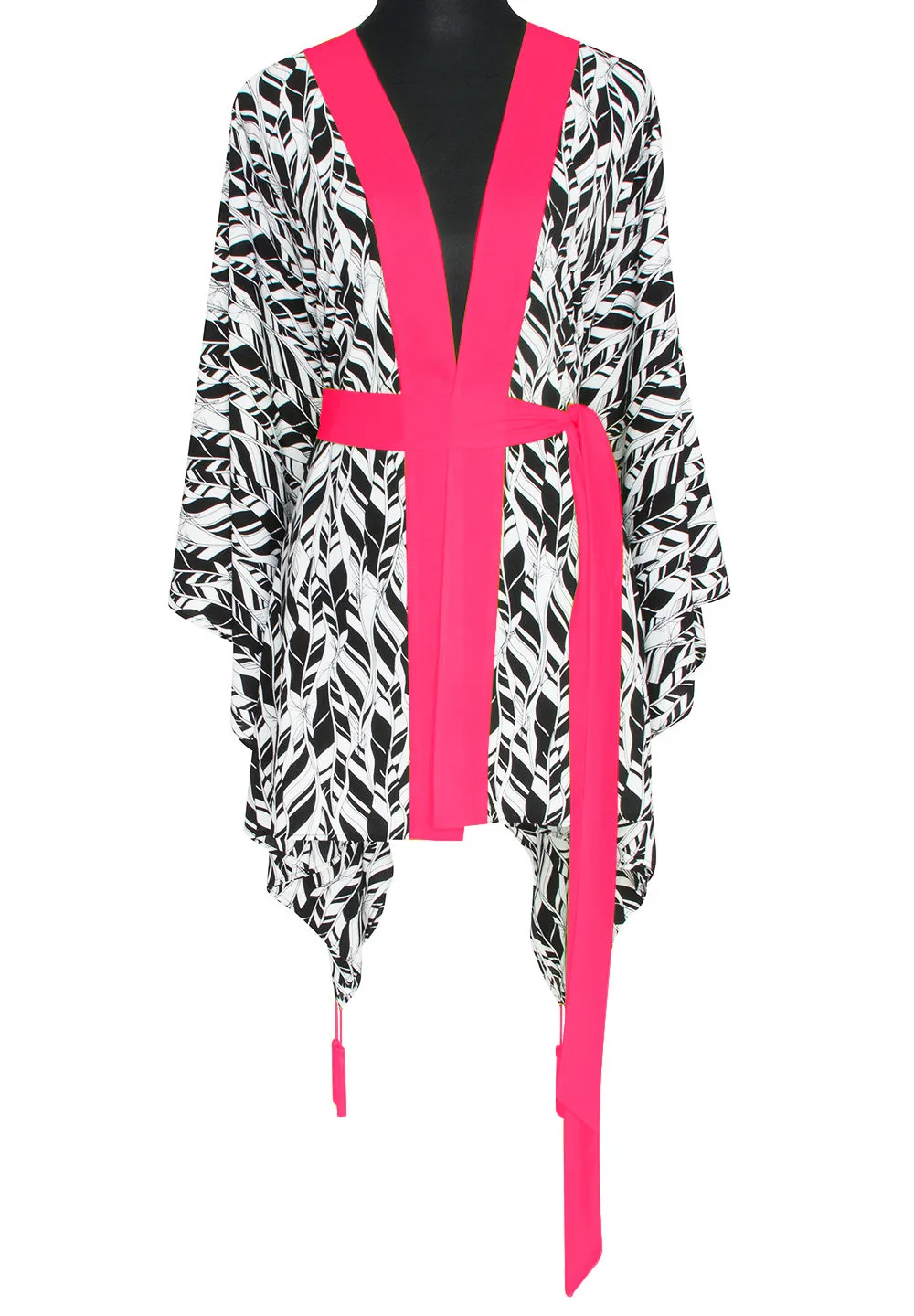 Tulum – Feathers Kimono Love (Neon Coral)