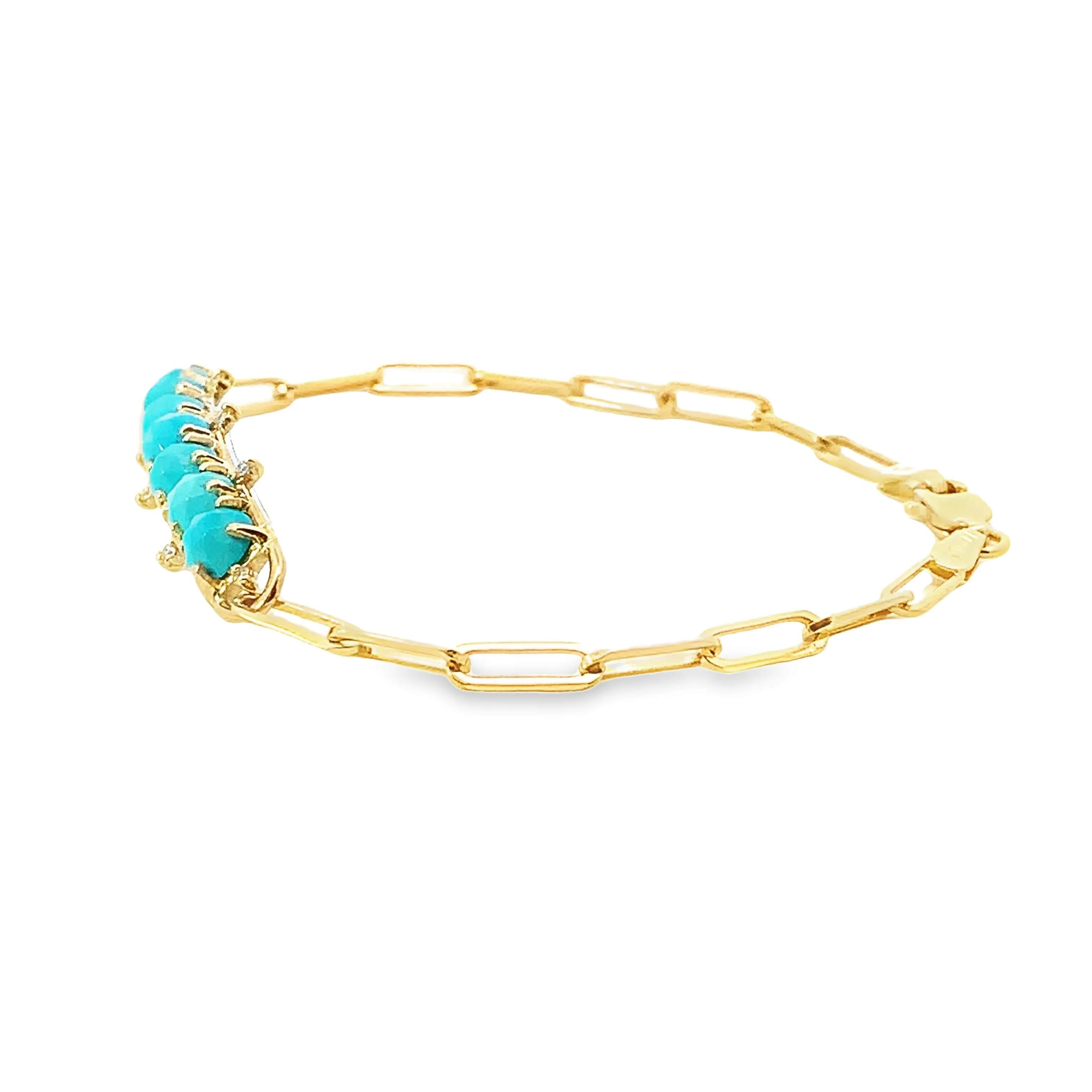 Turquoise and Diamond Bar Bracelet - custom order