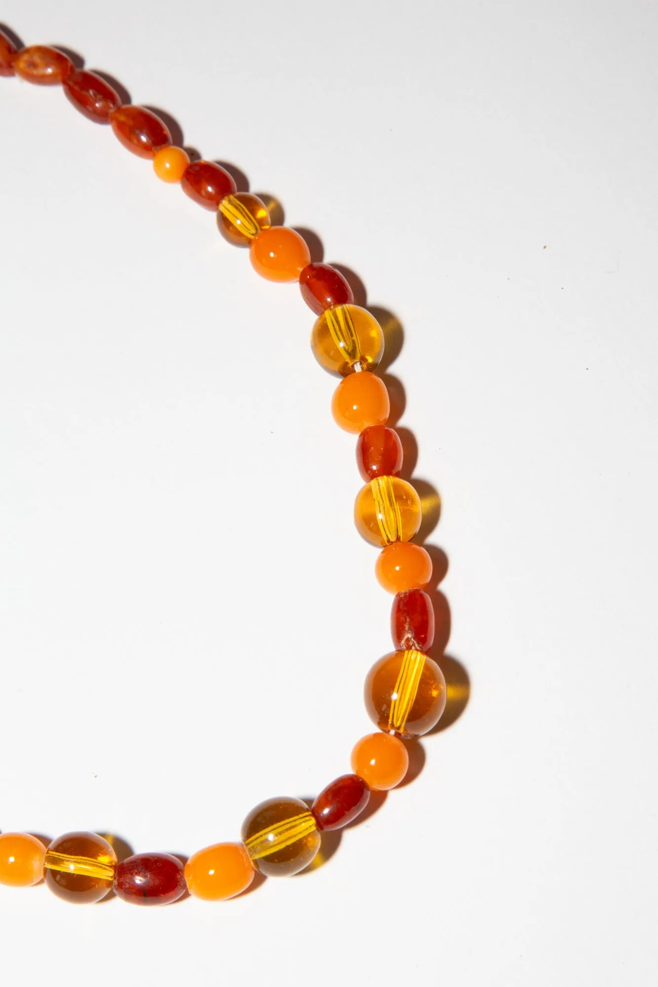 Vintage 1940s Amber and Glass Necklace