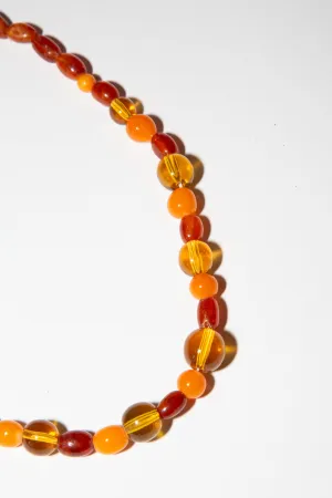 Vintage 1940s Amber and Glass Necklace