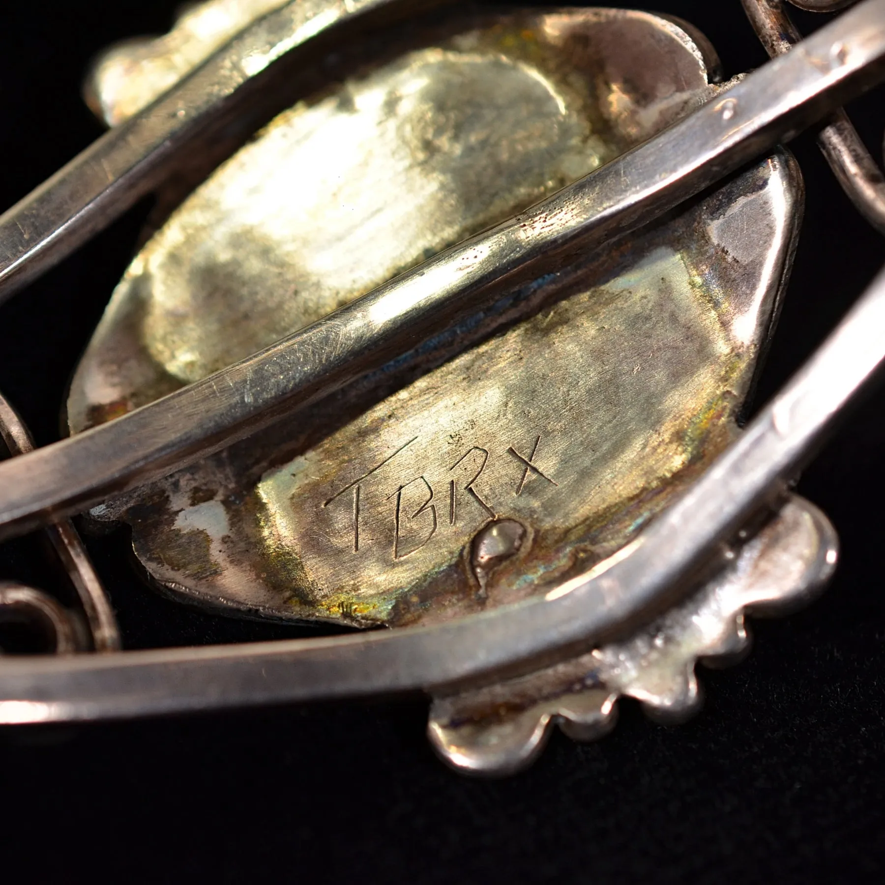 Vintage 1940s Silver Turquoise Navajo Bracelet 42.8 Grams