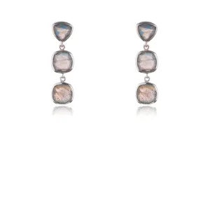 Viviana Moonstone Earrings in Sterling Silver