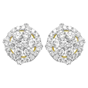 Wheel Diamond Earrings .51cttw 10K Yellow Gold