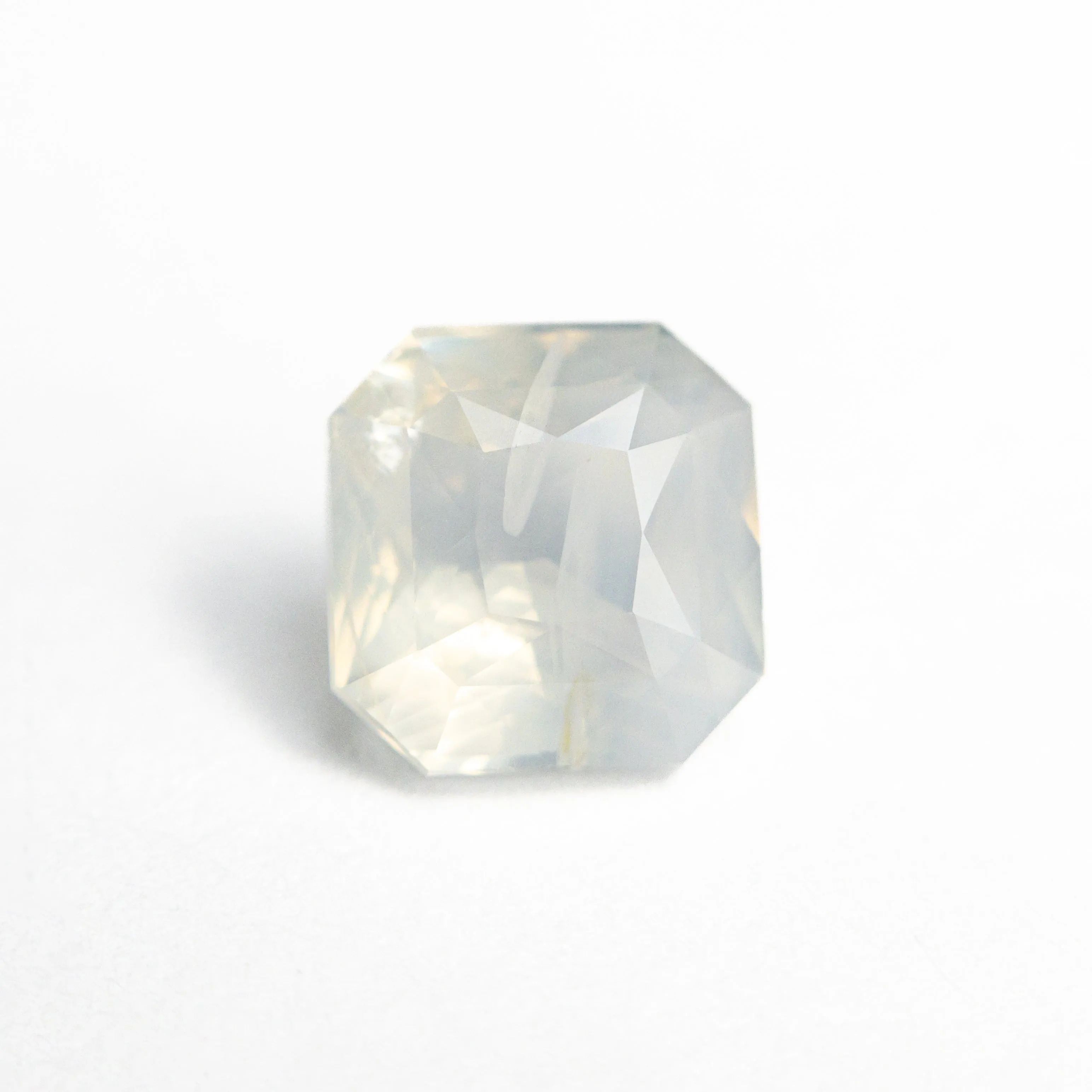 White Brilliant Sapphire - 2.56ct Cut Corner Square