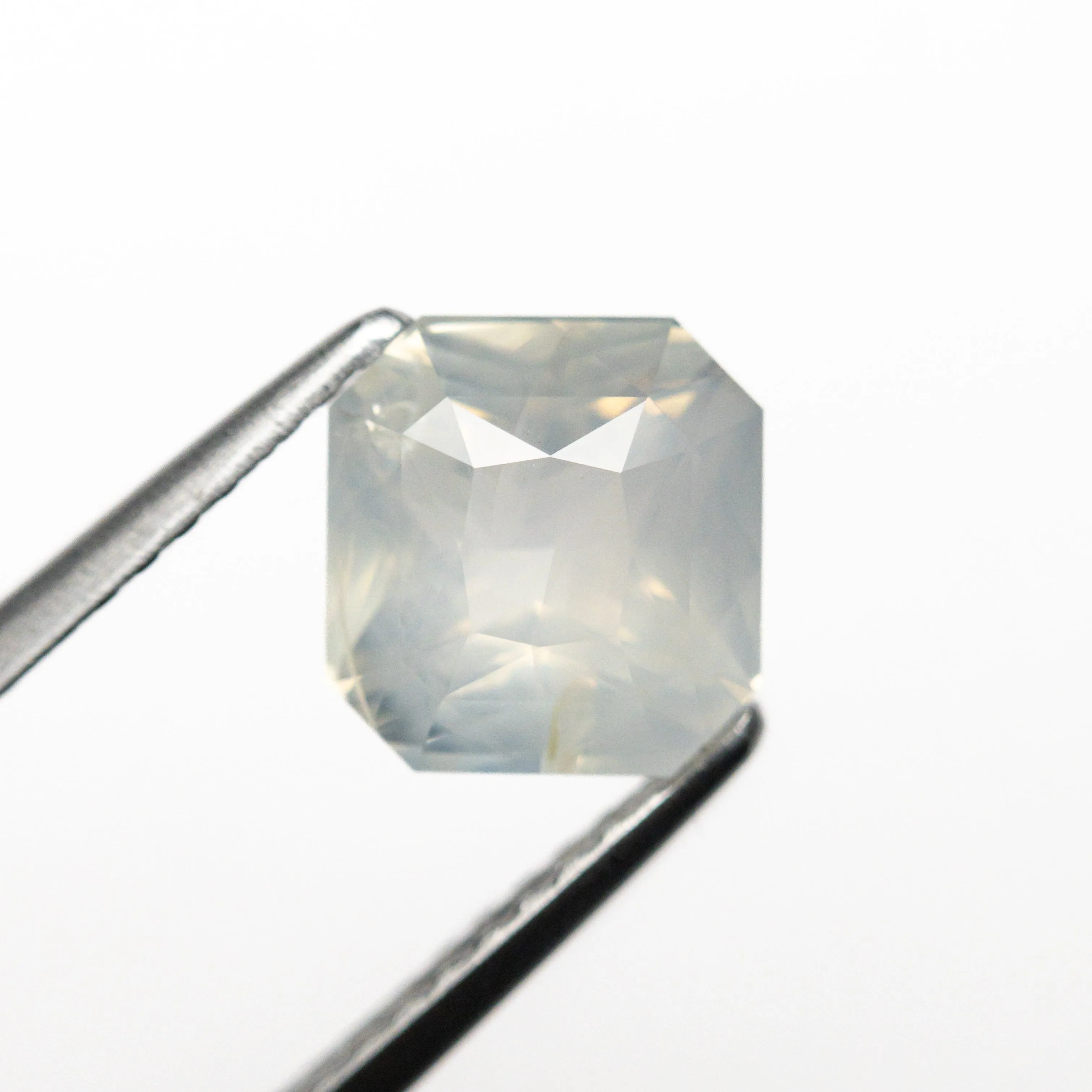 White Brilliant Sapphire - 2.56ct Cut Corner Square