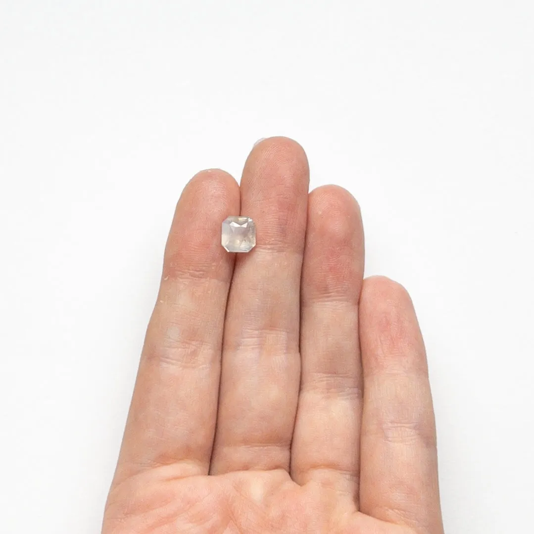 White Brilliant Sapphire - 2.56ct Cut Corner Square