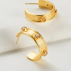 Zara Hoop | Moonstone
