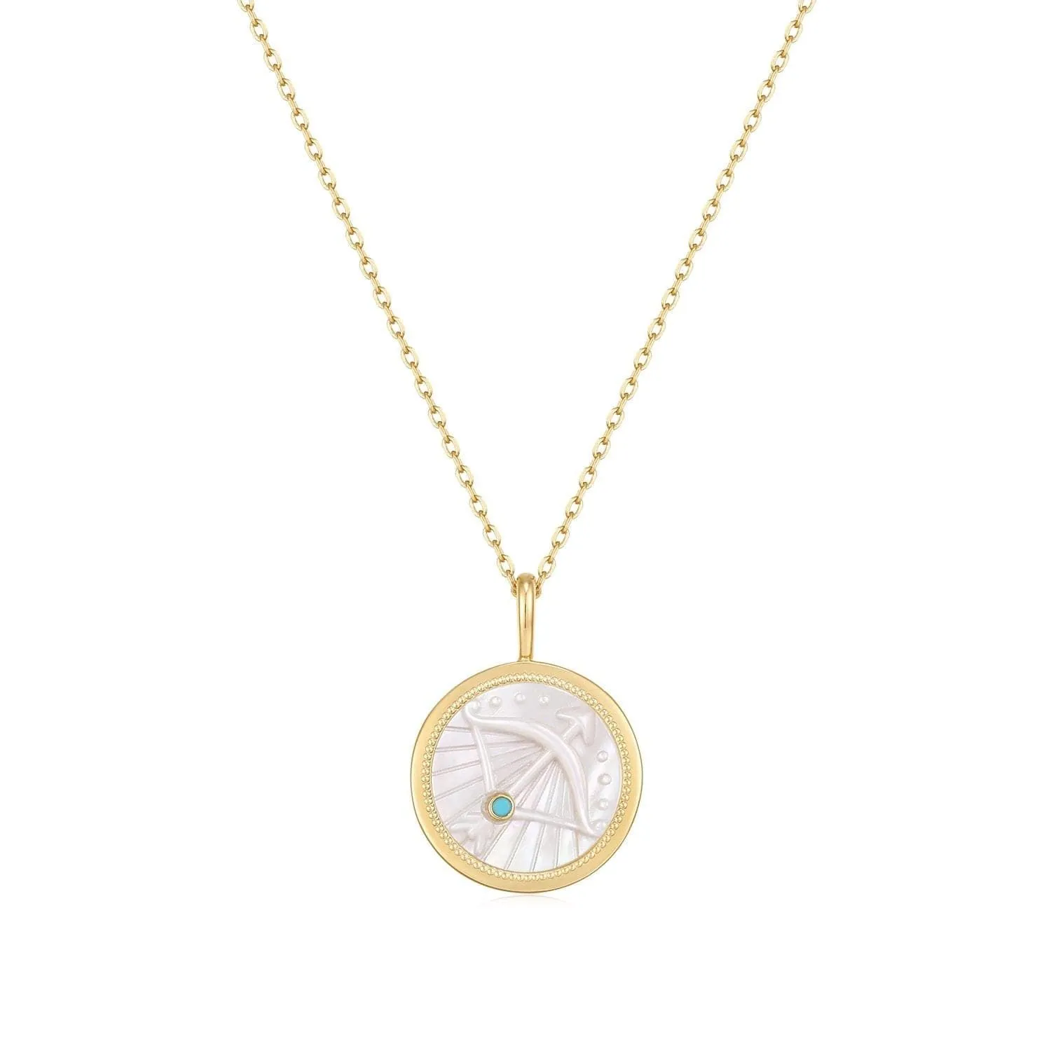 ZODIAC SAGITTARIUS MOTHER OF PEARL NECKLACE
