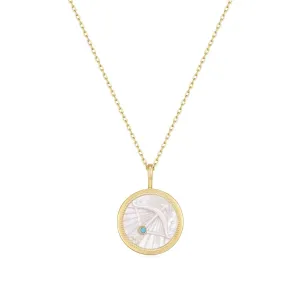 ZODIAC SAGITTARIUS MOTHER OF PEARL NECKLACE
