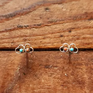 Zuni Double Heart Post Earrings